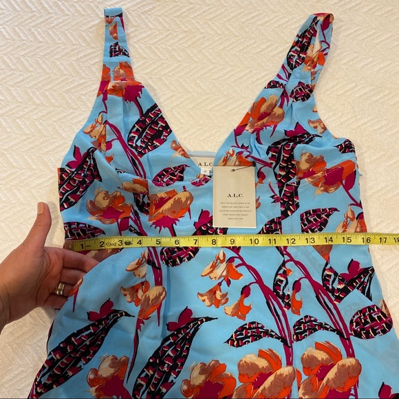 🌸 A.L.C. Rae Floral Dress 100% silk - Picture 7 of 11